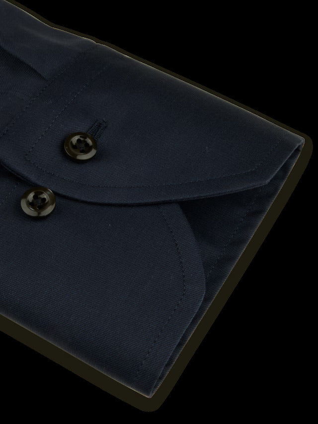 Stenstroms Twill-overhemd Fitted Body-Katoen Tweevoudig 100%.<br />-HEREN SHIRTS-Blauw