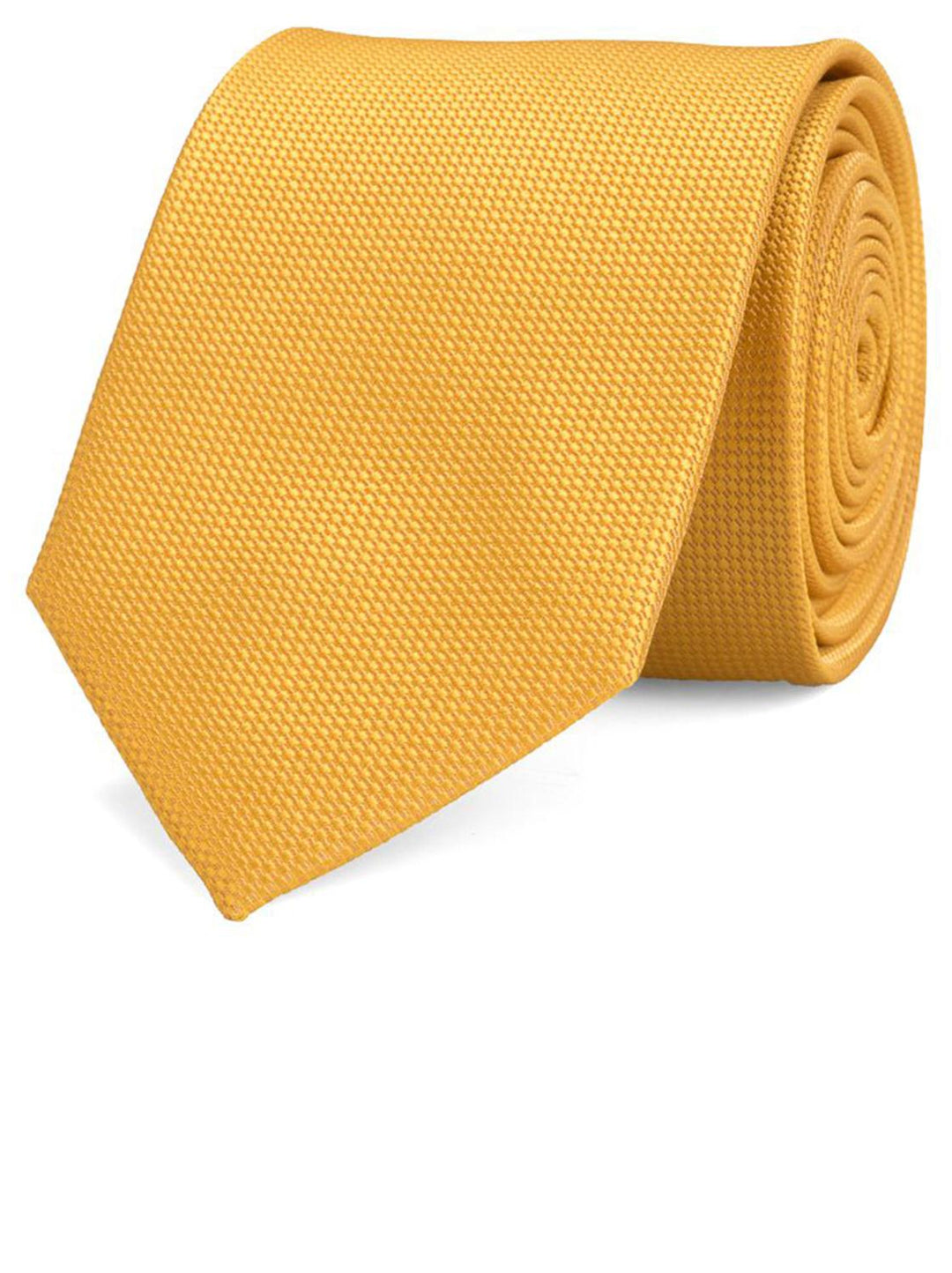 Stropdas goud-100% zijde-HEREN DAS/ STRIK/POCHETTE-Goud