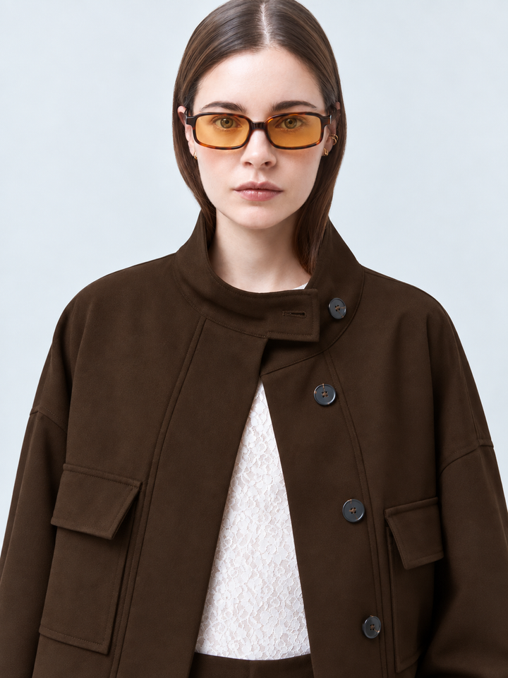 Suncoo Dona Jack – Bruin-83% polyester, 14% viscose, 3% elastaan<br />Voering: 100% polyester-DAMES JASSEN & JACKS-Bruin