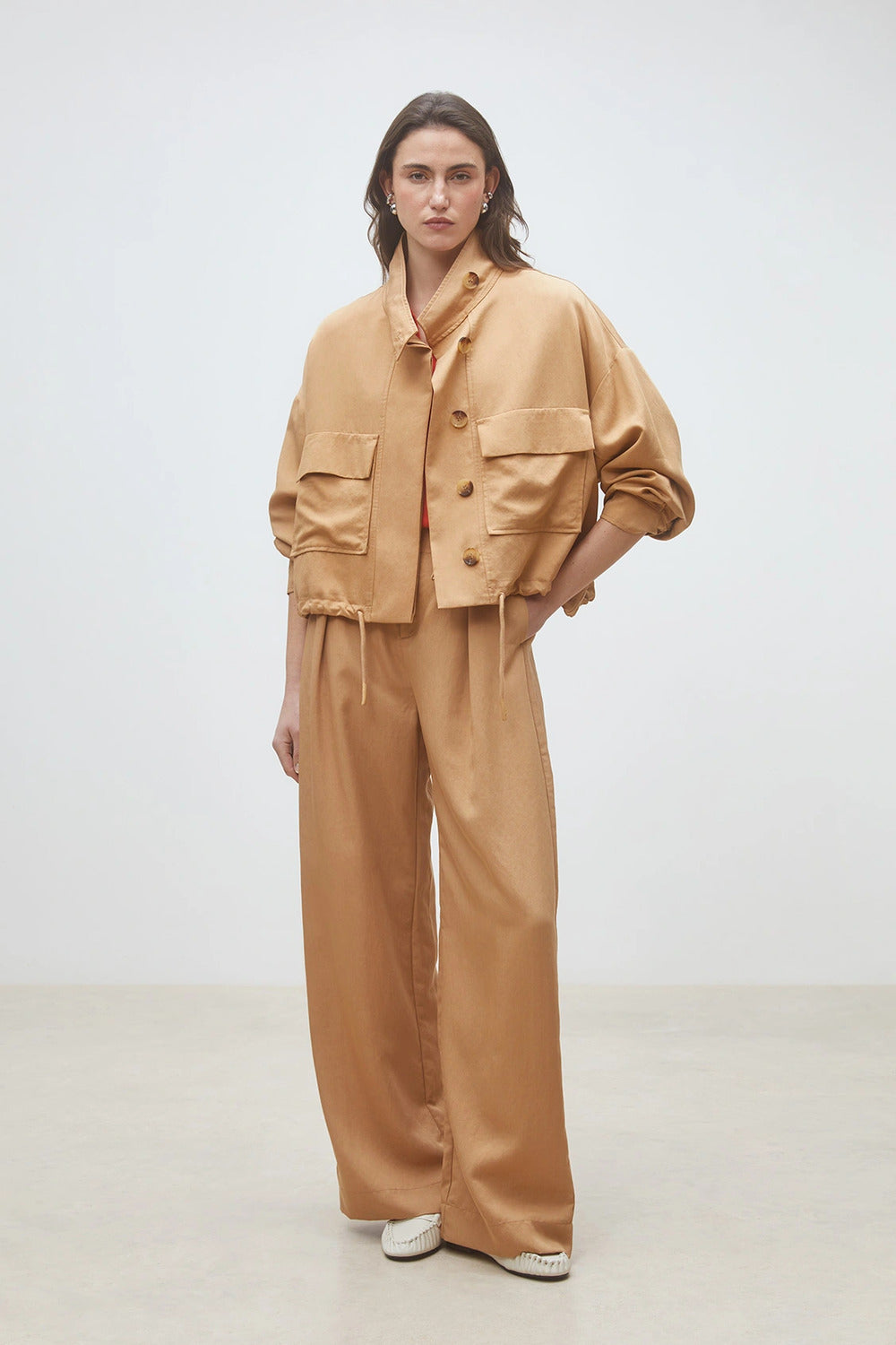 Suncoo Dona Jasje – Beige-95% tencel, 5% polyamide-DAMES BLAZERS & JASJES-Beige