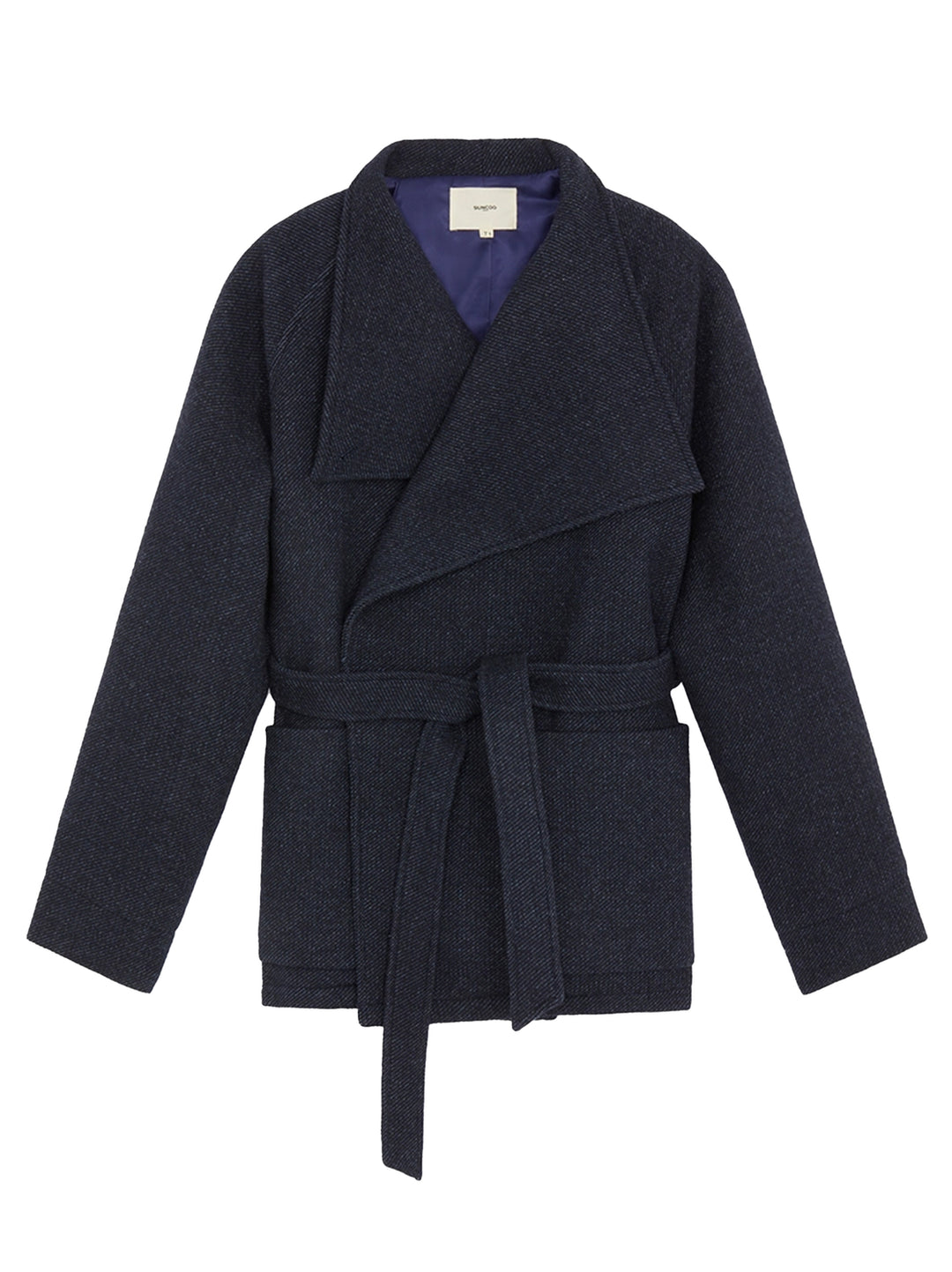 Suncoo Elvis Wollen Jack – Blauw-50% wol, 45% polyester, 5% andere-DAMES JASSEN & JACKS-Blauw