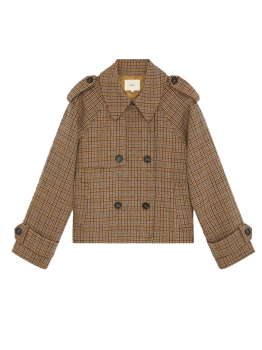 Suncoo Erin Wollen Jack – Bruin-70% polyester, 25% wol, 5% andere-DAMES JASSEN & JACKS-Bruin