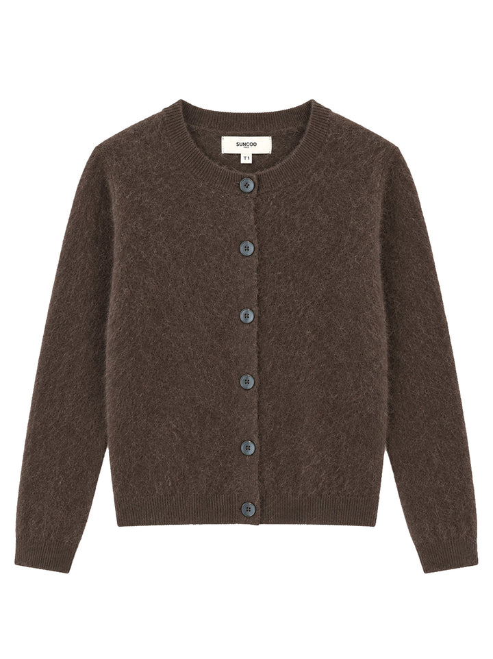 Suncoo Galina Vest – Bruin-95% wol, 5% kasjmier-DAMES TRUIEN & VESTEN-Bruin