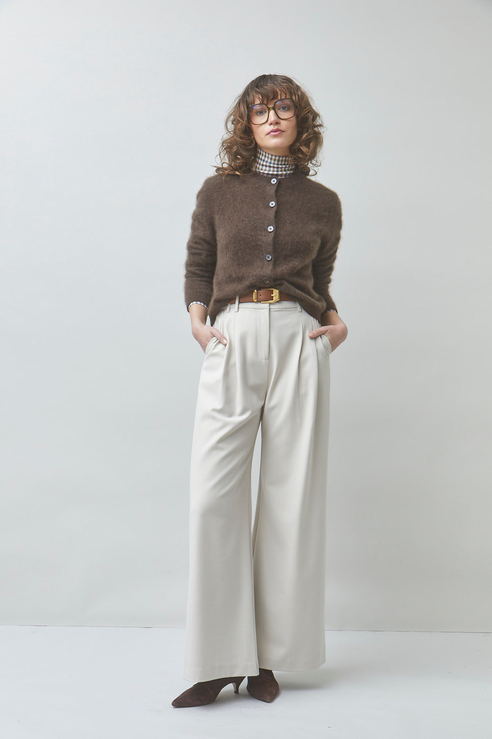 Suncoo Galina Vest – Bruin-95% wol, 5% kasjmier-DAMES TRUIEN & VESTEN-Bruin