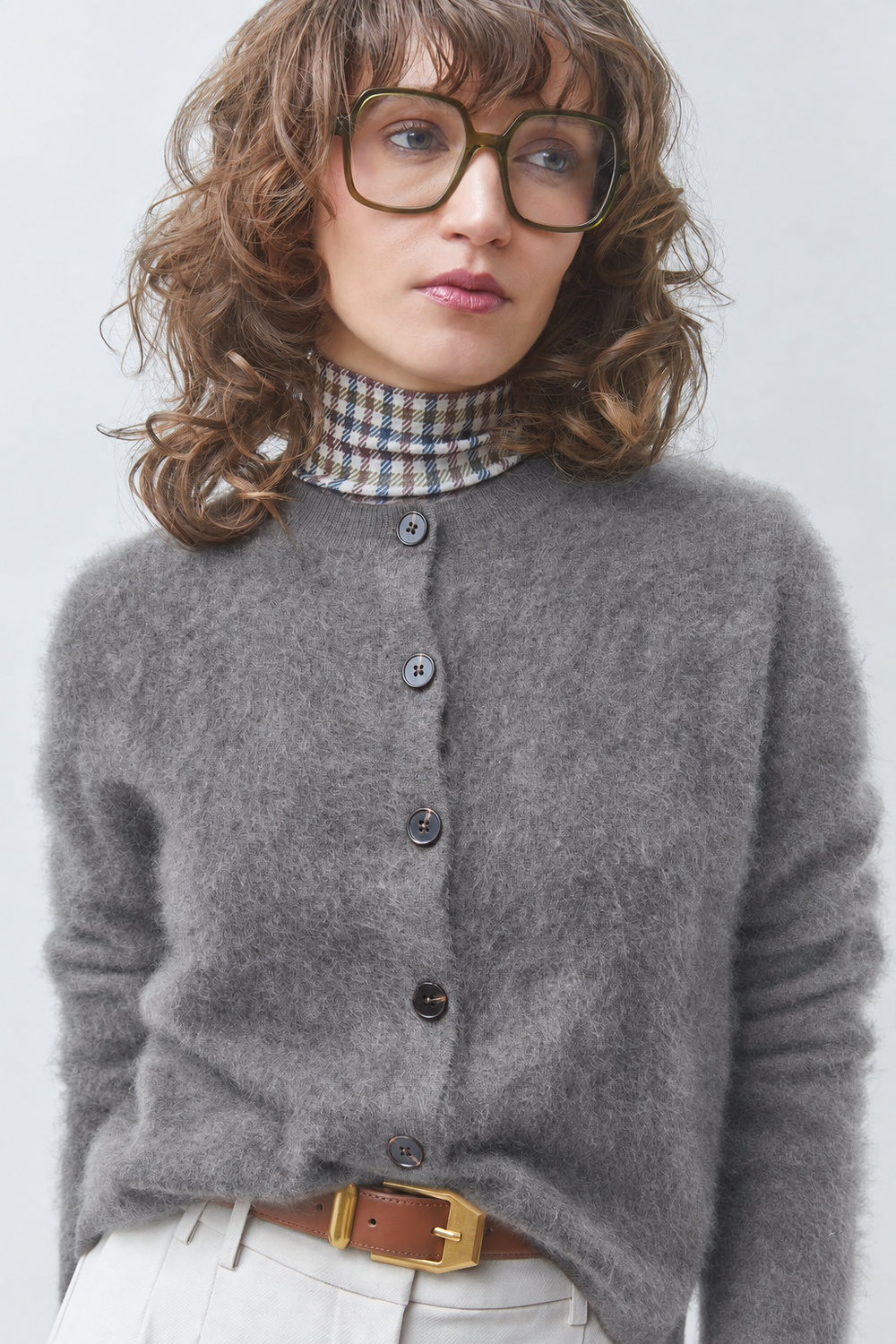 Suncoo Galina Vest – Grijs-95% wol, 5% kasjmier-DAMES TRUIEN & VESTEN-Grijs