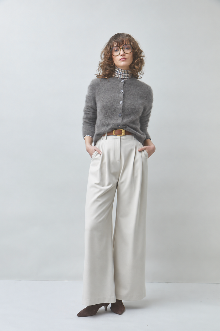 Suncoo Galina Vest – Grijs-95% wol, 5% kasjmier-DAMES TRUIEN & VESTEN-Grijs