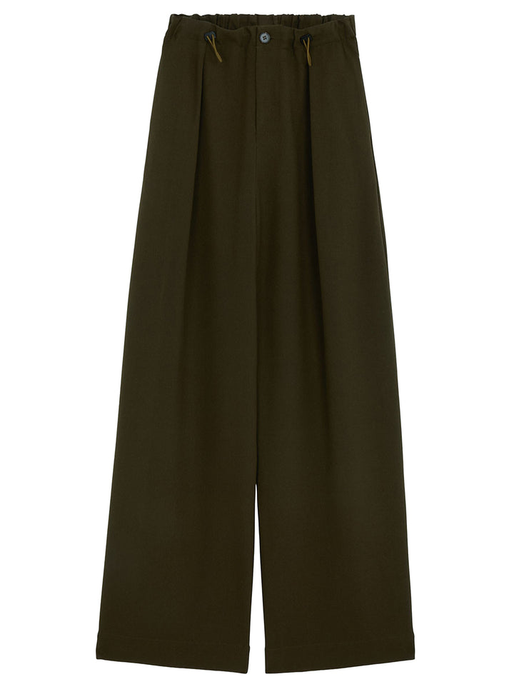 Suncoo Jio Wide Leg Pantalon – Groen-83% polyester, 14% viscose, 3% elastaan-DAMES BROEKEN-Groen