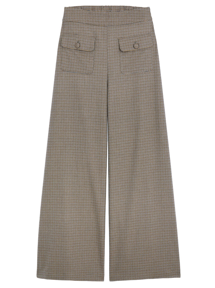 Suncoo John Pantalon – Bruin-65% polyester, 33% viscose, 2% elastaan-DAMES BROEKEN-Bruin