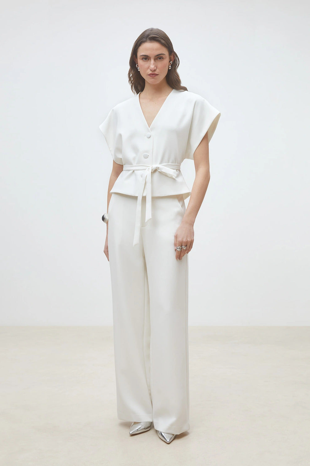 Suncoo Lazlo Blouse – Room-72% polyester, 22% viscose, 6% elastaan-DAMES TOPS & BLOUSES-Room