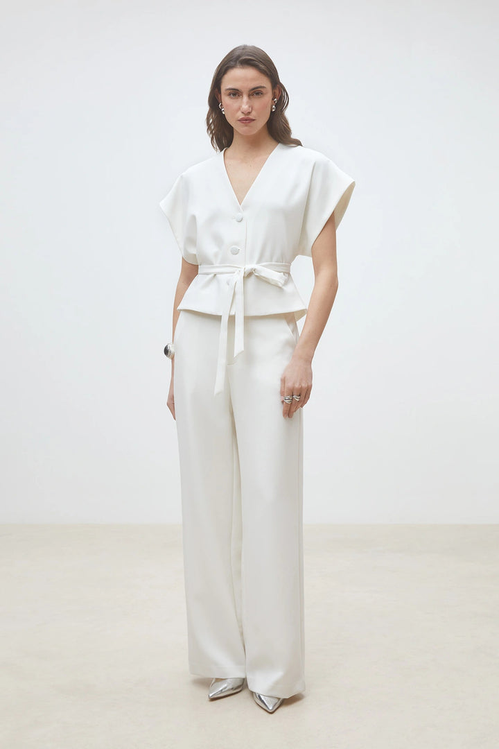 Suncoo Lazlo Blouse – Room-72% polyester, 22% viscose, 6% elastaan-DAMES TOPS & BLOUSES-Room