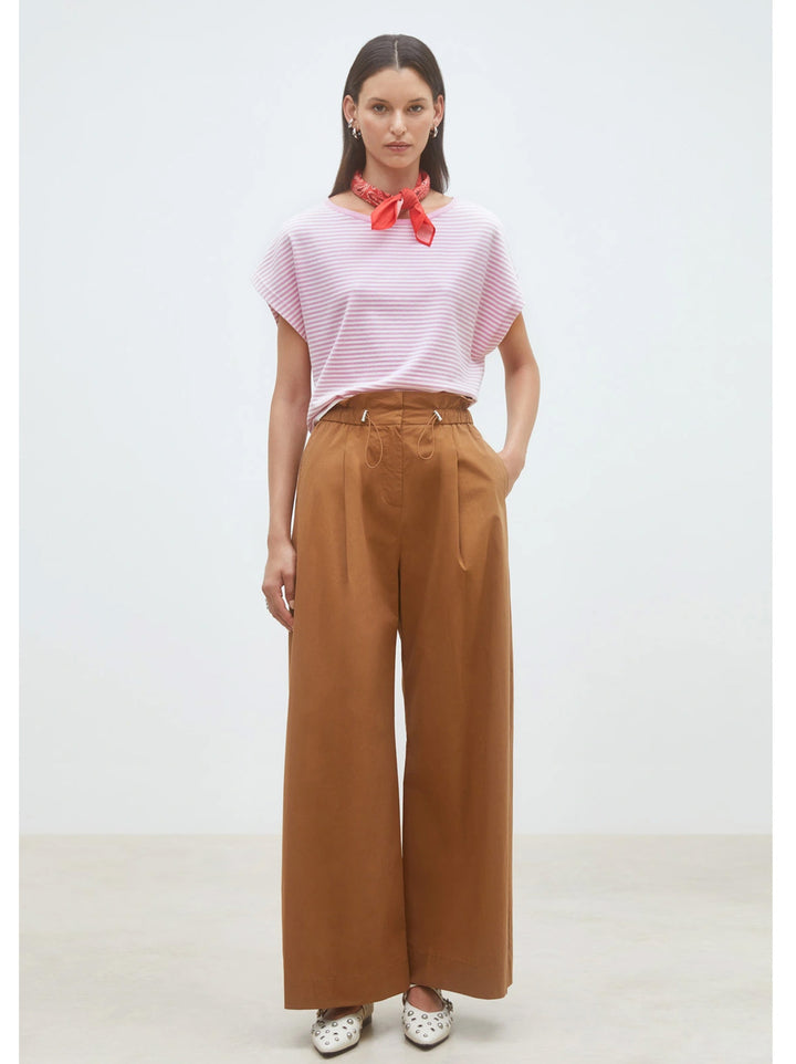 Suncoo Pantalon Jayden – Bruin-100% katoen-DAMES BROEKEN-Bruin