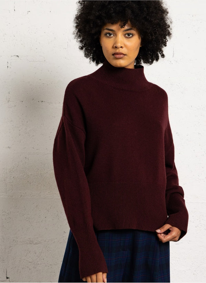 Suncoo Pinto Wollen Coltrui – Rood-50% wol, 50% gereclycled wol-DAMES TRUIEN & VESTEN-Rood