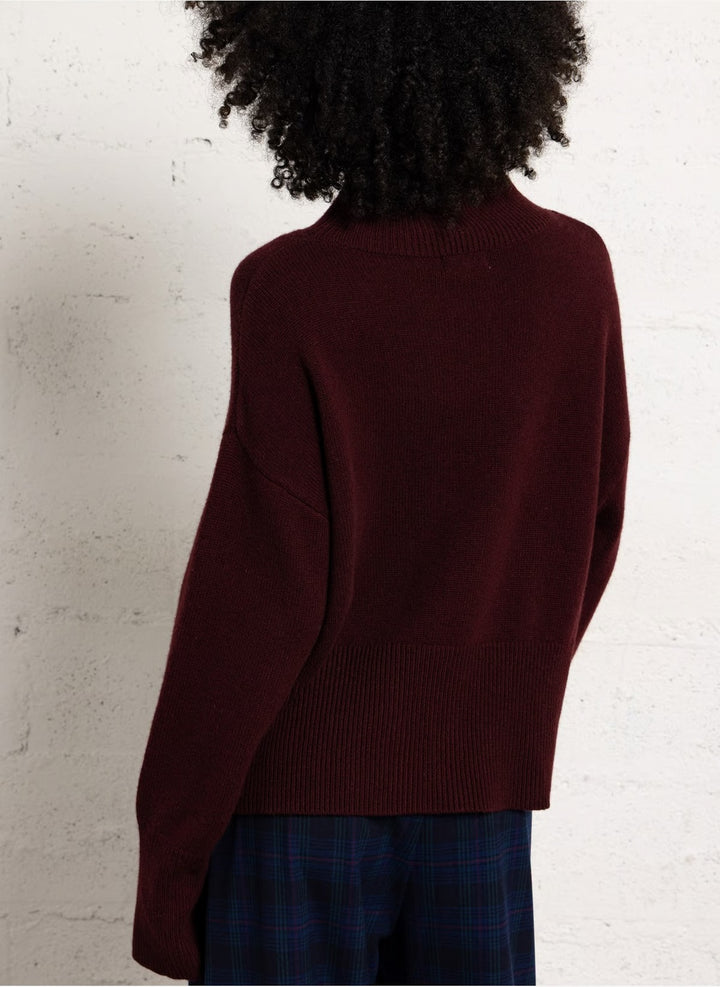 Suncoo Pinto Wollen Coltrui – Rood-50% wol, 50% gereclycled wol-DAMES TRUIEN & VESTEN-Rood