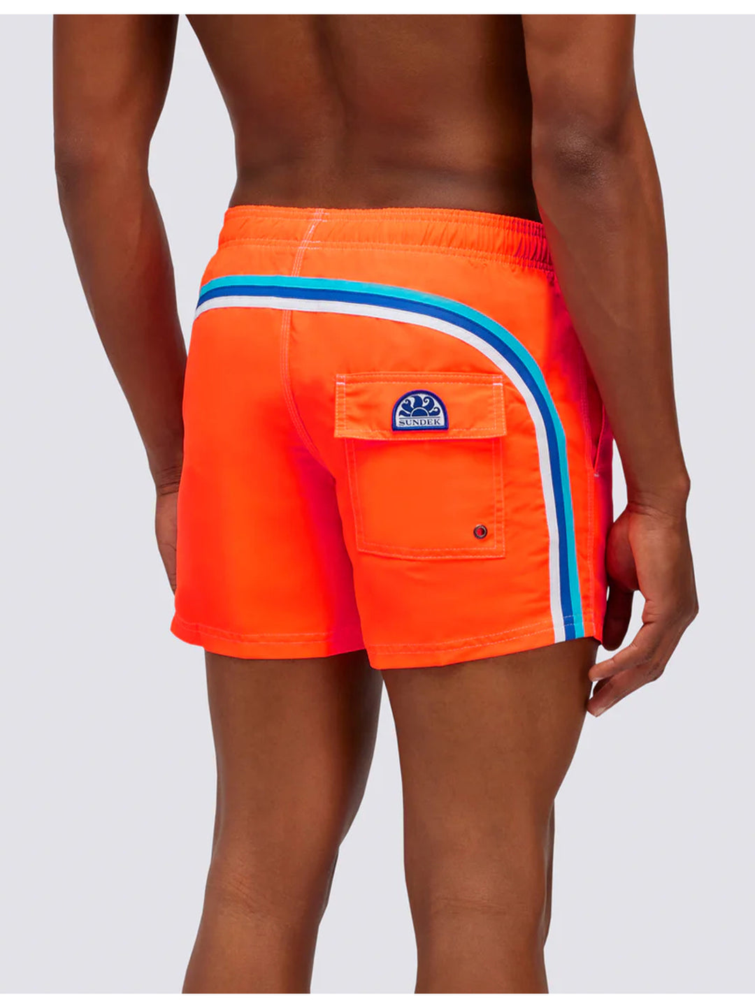 Sundek Iconic Tafetta Zwembroek - Fluo Orange-100% polyamide-HEREN BROEKEN-Oranje