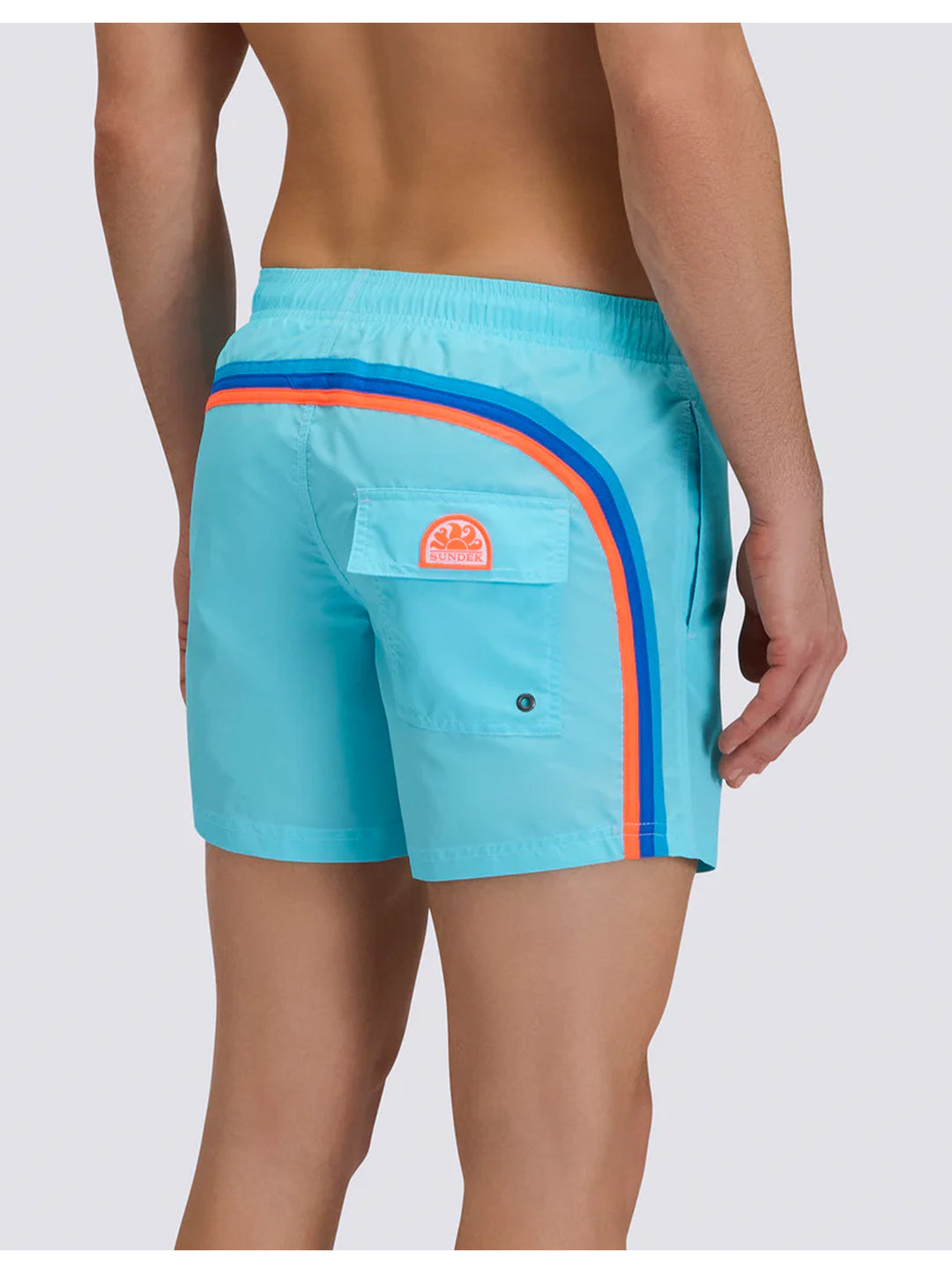 Sundek Iconic Tafetta Zwembroek - Lunar 01-100% polyamide-HEREN BROEKEN-Blauw