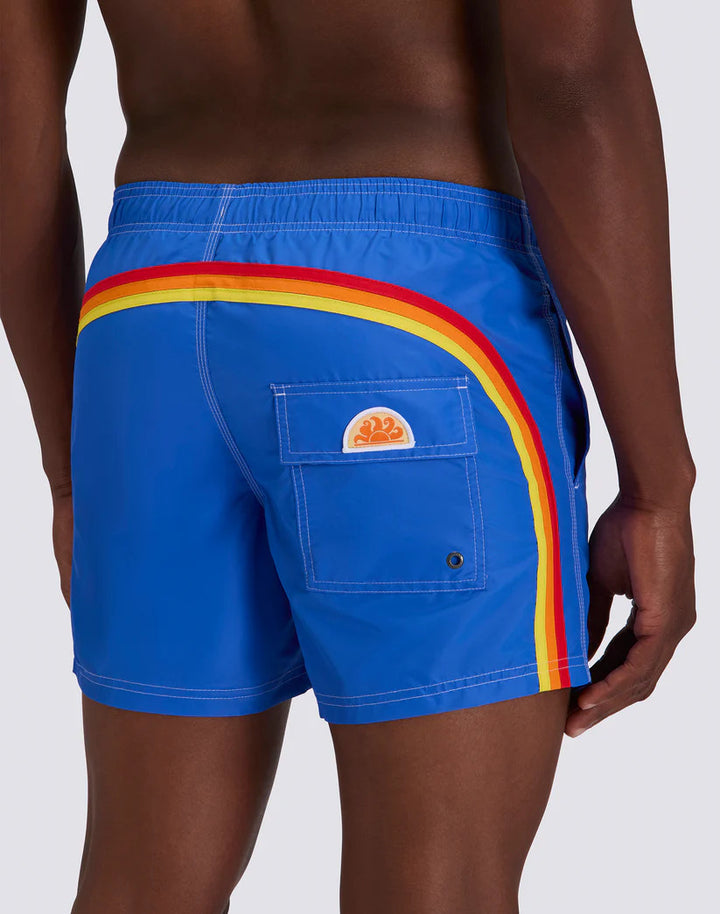 Sundek Iconic Tafetta Zwembroek - Vintage Sapphire-100% polyamide-HEREN BROEKEN-Blauw