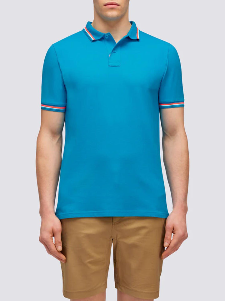 Sundek polo-92% katoen, 8% elasthaan-HEREN POLO'S & T-SHIRTS-Blauw