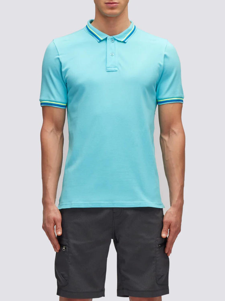 Sundek polo-92% katoen, 8% elasthaan-HEREN POLO'S & T-SHIRTS-Blauw