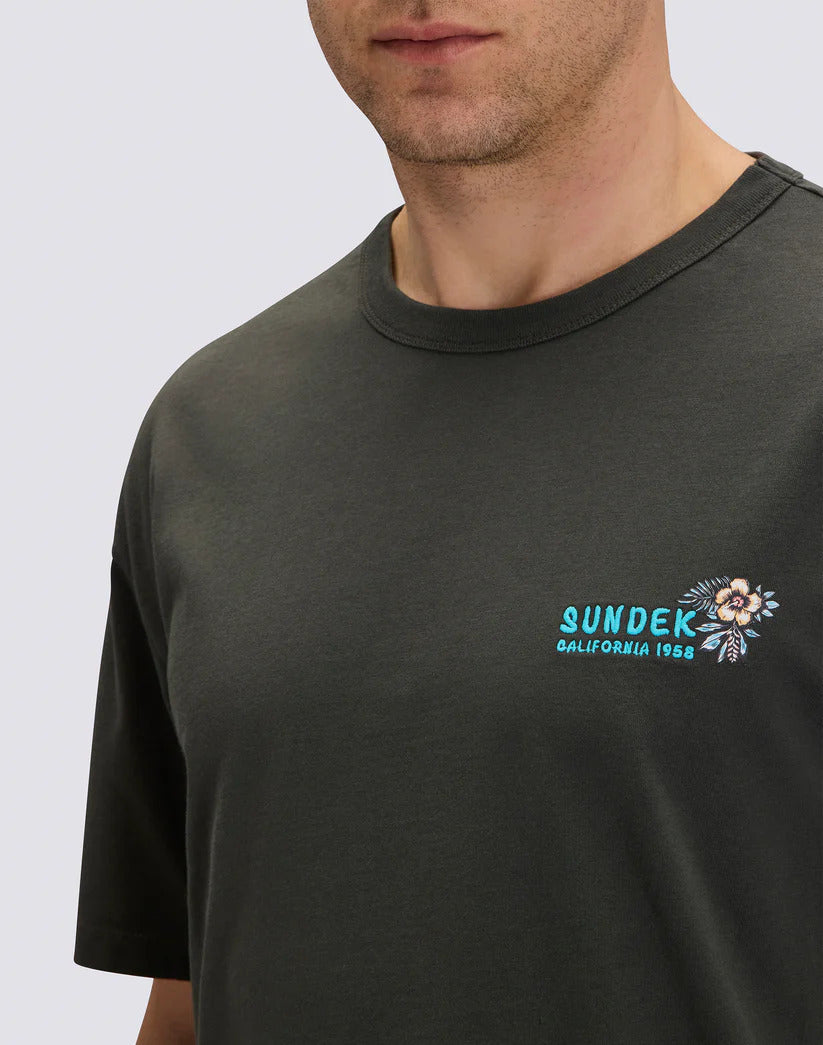 Sundek T-shirt – Groen-100% katoen-HEREN POLO'S & T-SHIRTS-Groen
