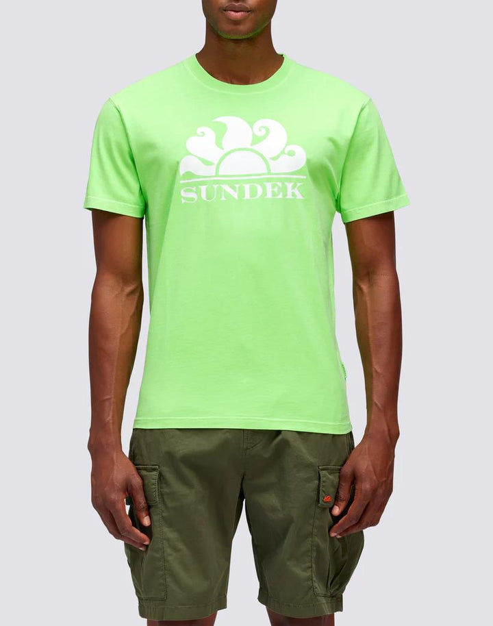 Sundek T-Shirt met logo-100% katoen-HEREN POLO'S & T-SHIRTS-Groen