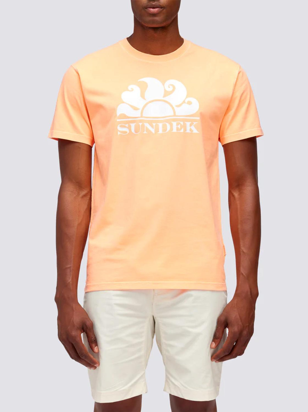 Sundek T-Shirt met logo-100% katoen-HEREN POLO'S & T-SHIRTS-Oranje