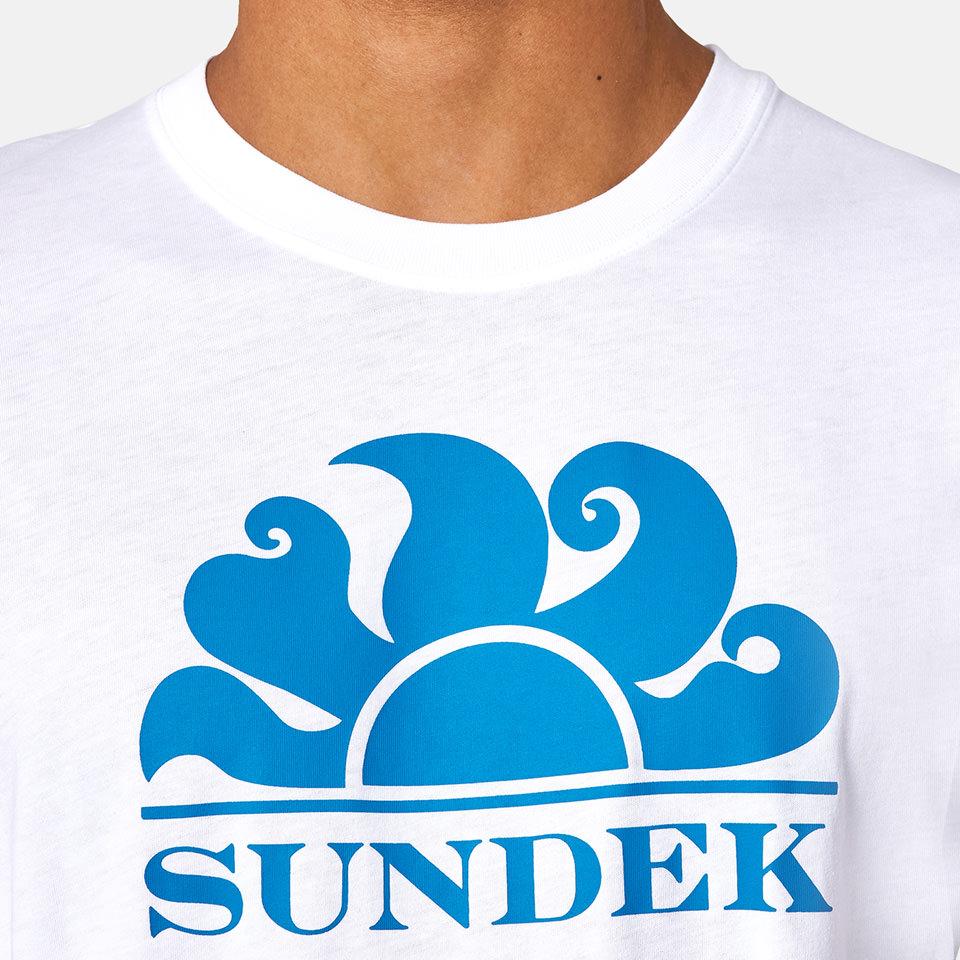 Sundek t-shirt NEW SIMEON-100% katoen-HEREN POLO'S & T-SHIRTS-Wit