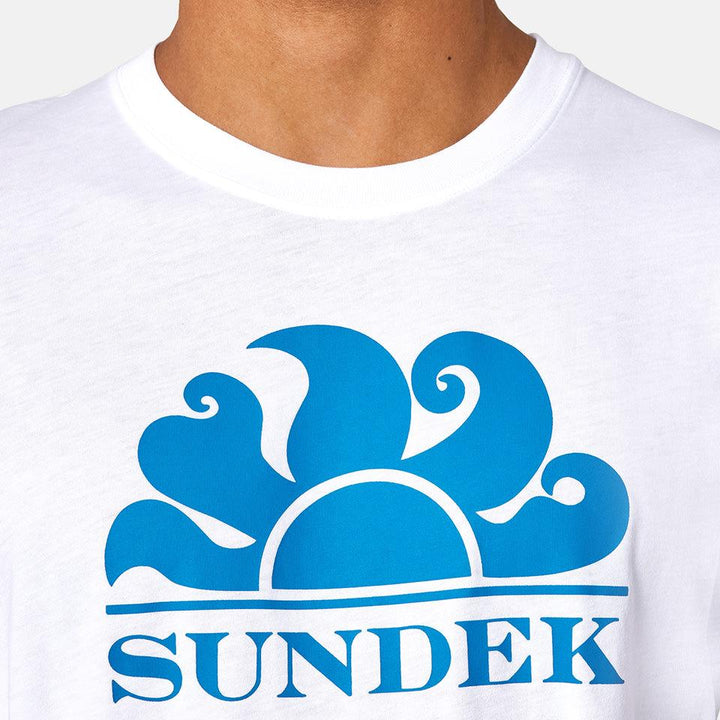 Sundek t-shirt NEW SIMEON-100% katoen-HEREN POLO'S & T-SHIRTS-Wit