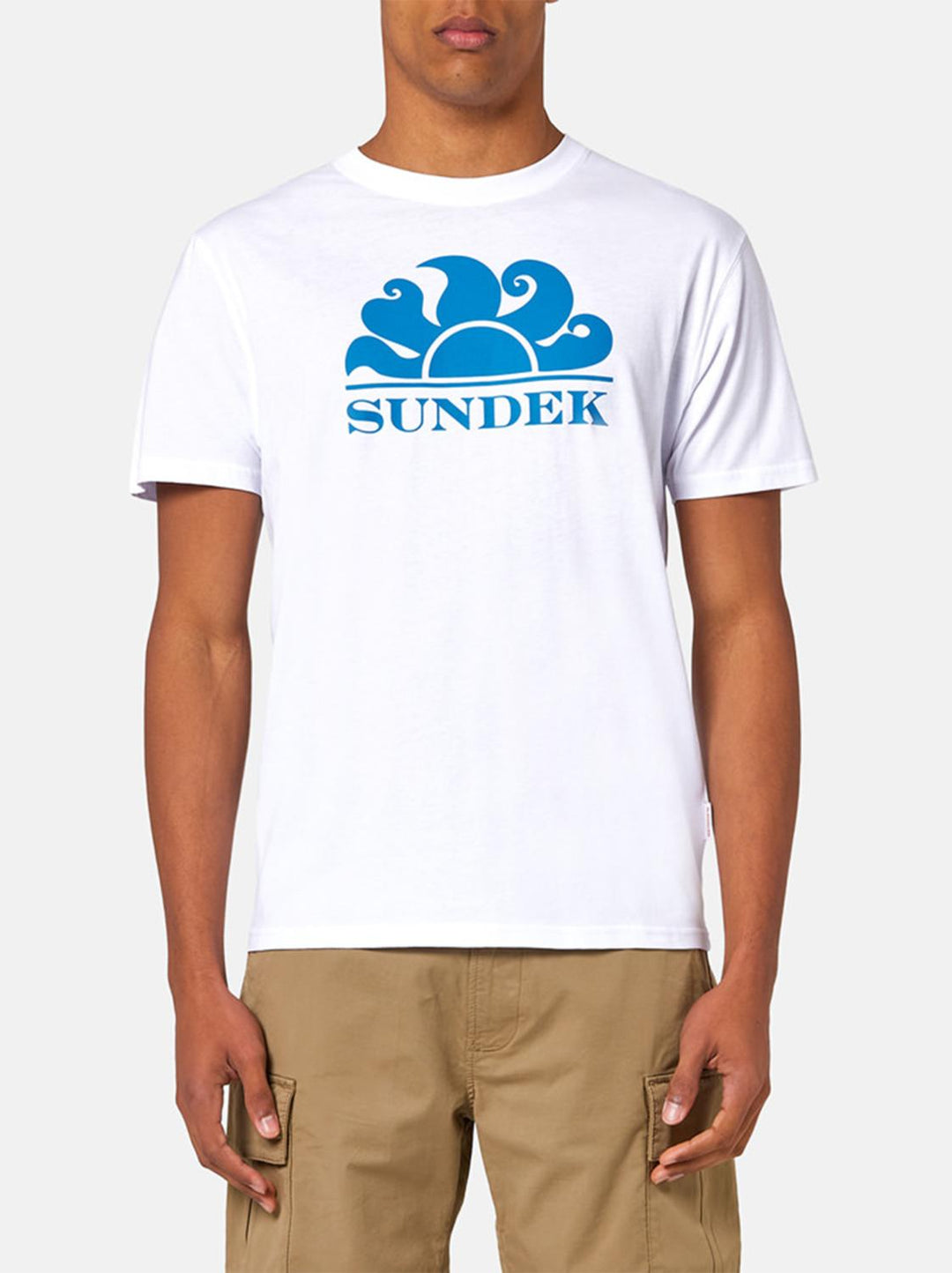 Sundek t-shirt NEW SIMEON-100% katoen-HEREN POLO'S & T-SHIRTS-Wit