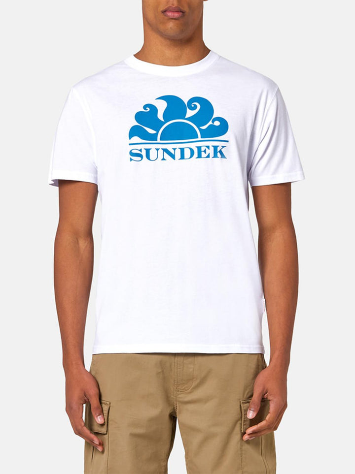 Sundek t-shirt NEW SIMEON-100% katoen-HEREN POLO'S & T-SHIRTS-Wit