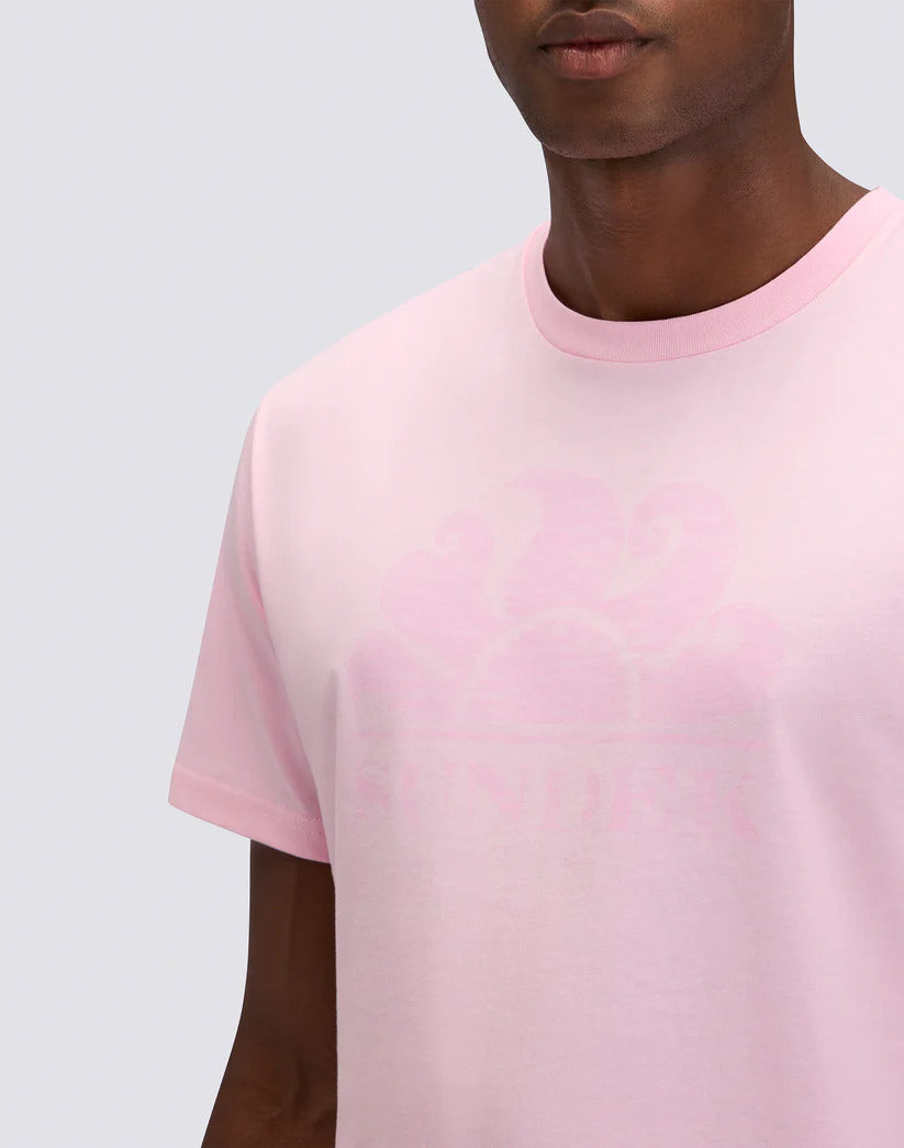 Sundek T-shirt – Roze-100% katoen-HEREN POLO'S & T-SHIRTS-Roze