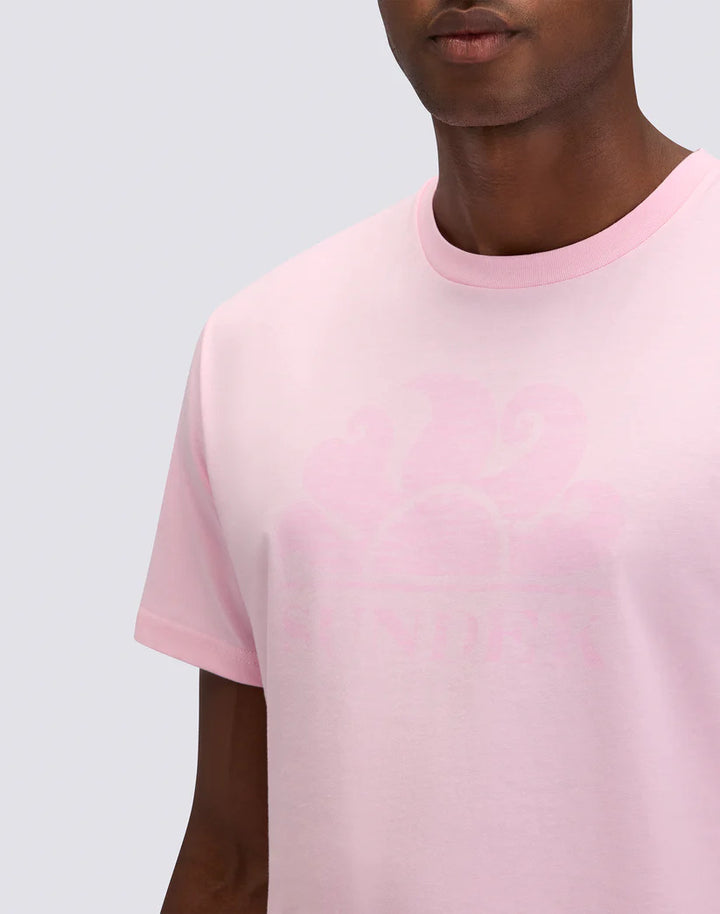 Sundek T-shirt – Roze-100% katoen-HEREN POLO'S & T-SHIRTS-Roze