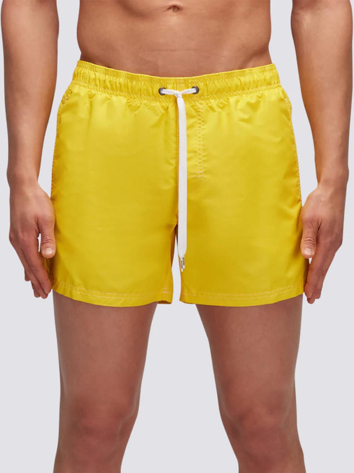 Sundek zwembroek-100% polyester-HEREN ONDER- EN BADMODE-Geel