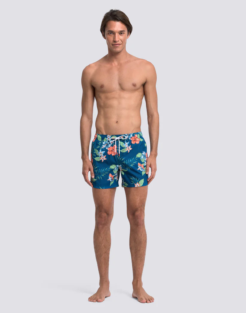 Sundek Zwemshort met elastische tailleband – Blauw-100% polyester-HEREN BROEKEN-Blauw