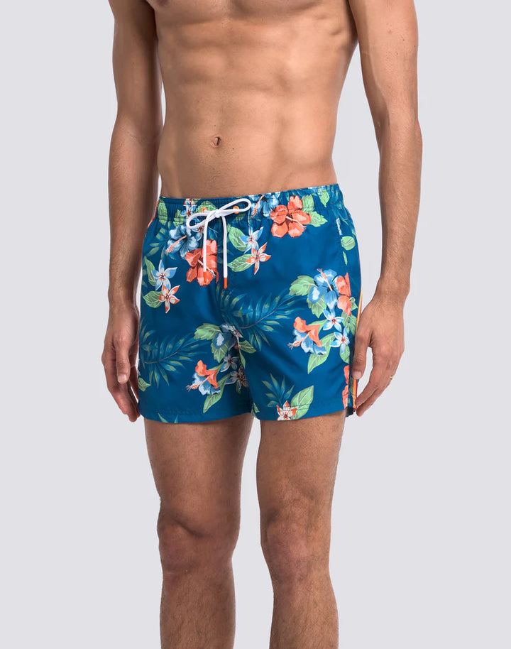 Sundek Zwemshort met elastische tailleband – Blauw-100% polyester-HEREN BROEKEN-Blauw