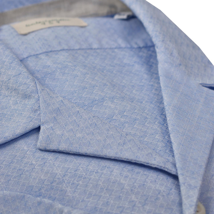 Tintoria Mattei overhemd-100% katoen-HEREN SHIRTS-Blauw