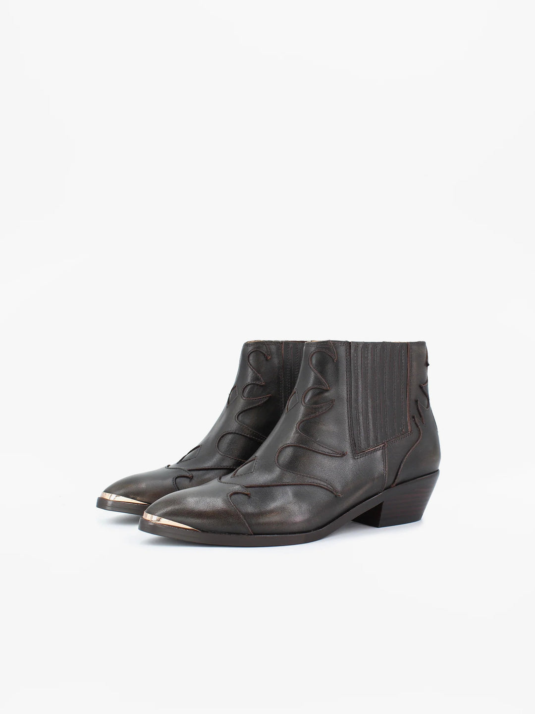 Toral Sonia Metal Suède Enkellaars – Taupe-DAMES SCHOENEN-Bruin