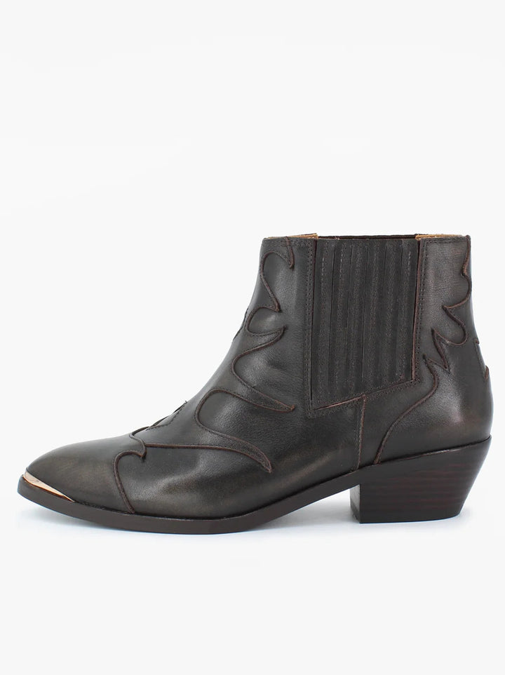 Toral Sonia Metal Suède Enkellaars – Taupe-DAMES SCHOENEN-Bruin
