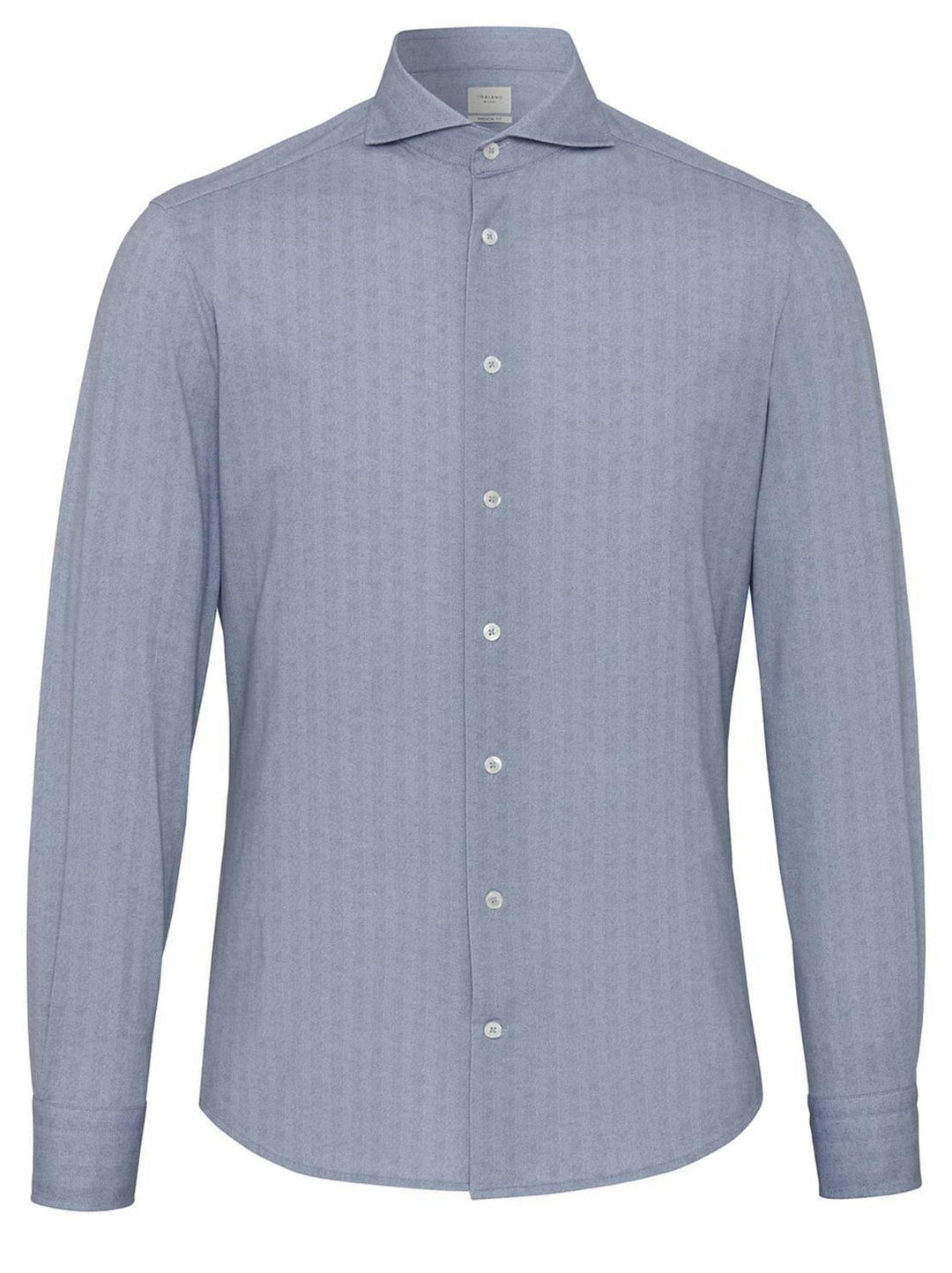Traiano Rossini Radical fit-42% polyester, 42% polyamide, 16% elasthaan-HEREN SHIRTS-Blauw