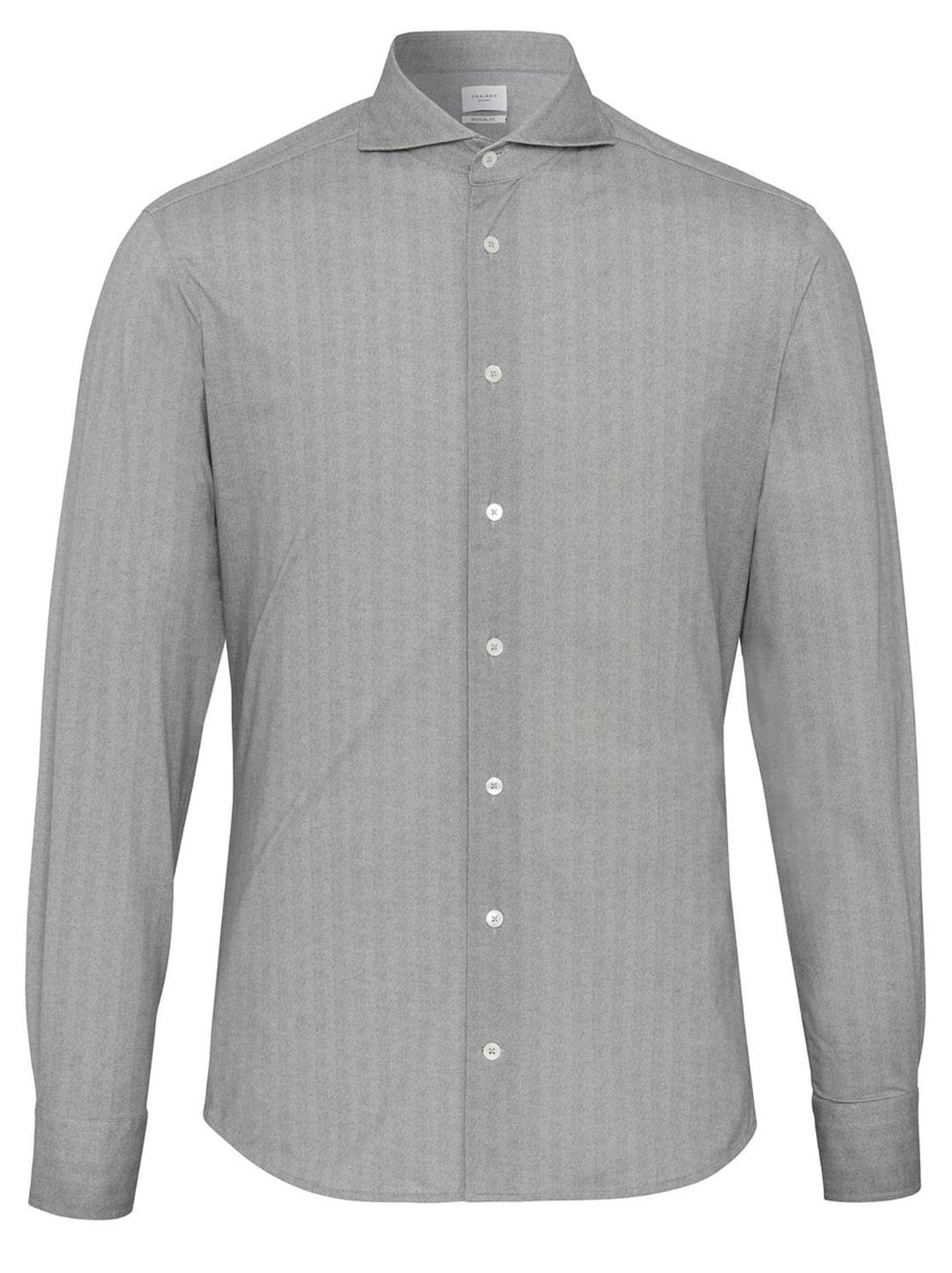Traiano Rossini Radical fit-42% polyester, 42% polyamide, 16% elasthaan-HEREN SHIRTS-Grijs