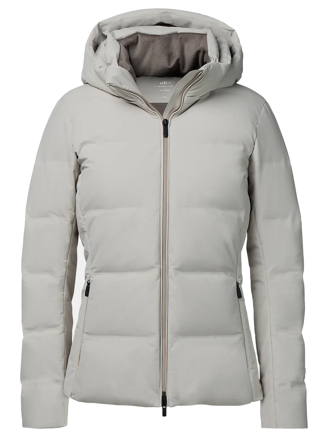 UBR ASTRA™ Down Jacket – Grijs-81% nylon, 19% elastaan<br />Vulling: 100% ganzendons-DAMES JASSEN & JACKS-Grijs