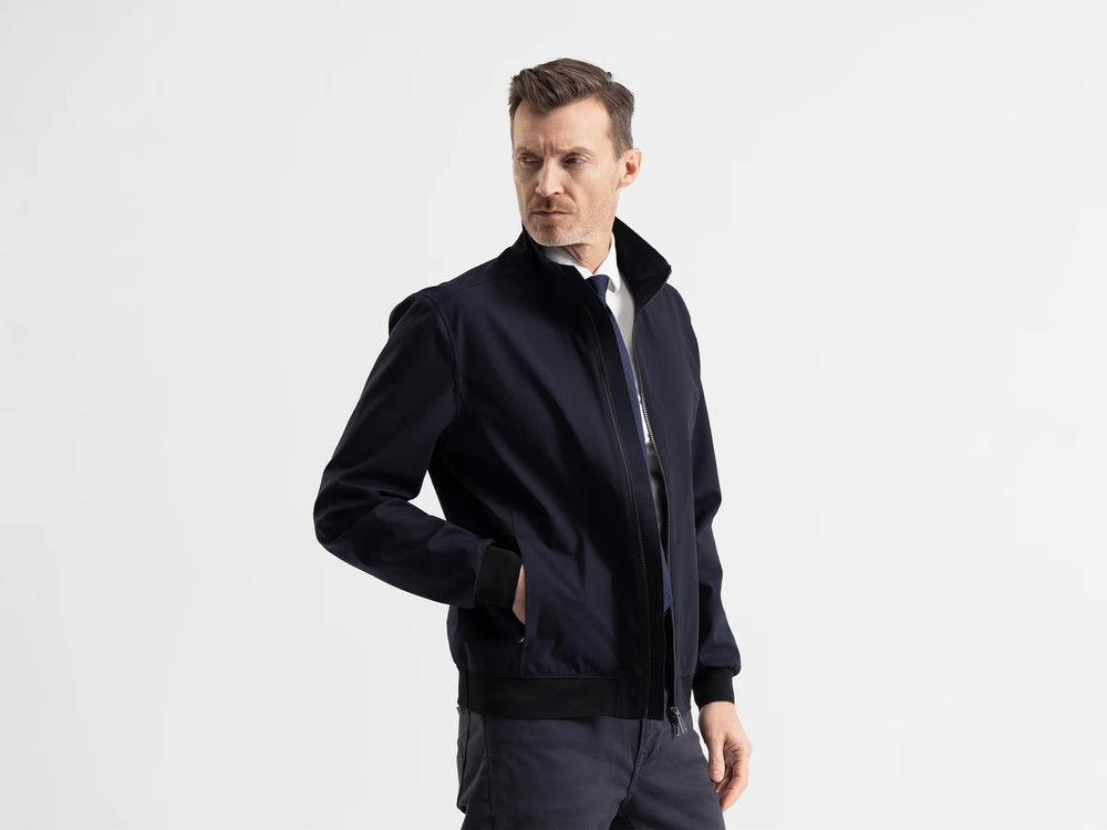 UBR Bullet™ Savile jacket – Blauw-59% wol, 19% polyester, 13% polyurethaan-HEREN JASSEN & JACKS-Blauw