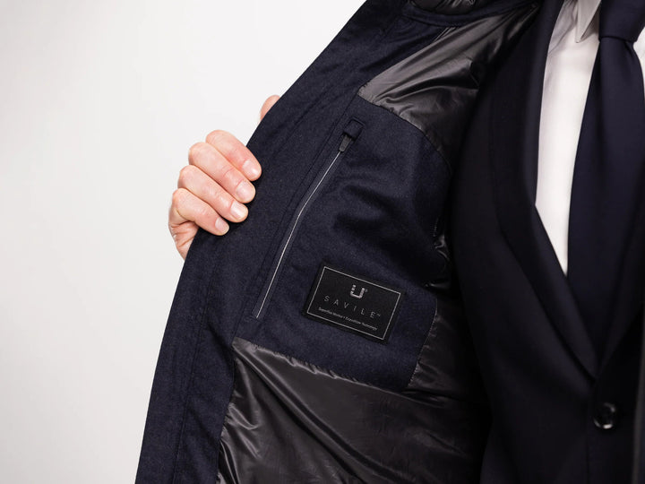 UBR Concord™ Savile Parka – Blauw-100% wol-HEREN JASSEN & JACKS-Blauw