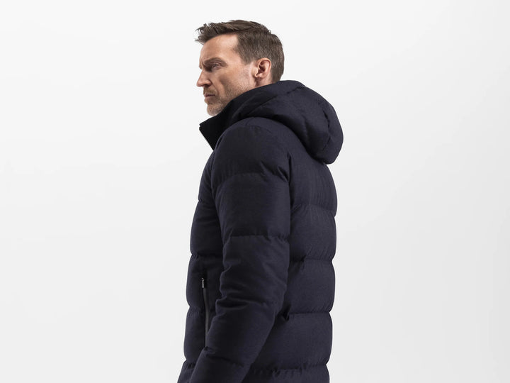 UBR Concord™ Savile Parka – Blauw-100% wol-HEREN JASSEN & JACKS-Blauw