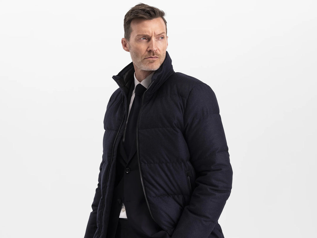 UBR Concord™ Savile Parka – Blauw-100% wol-HEREN JASSEN & JACKS-Blauw
