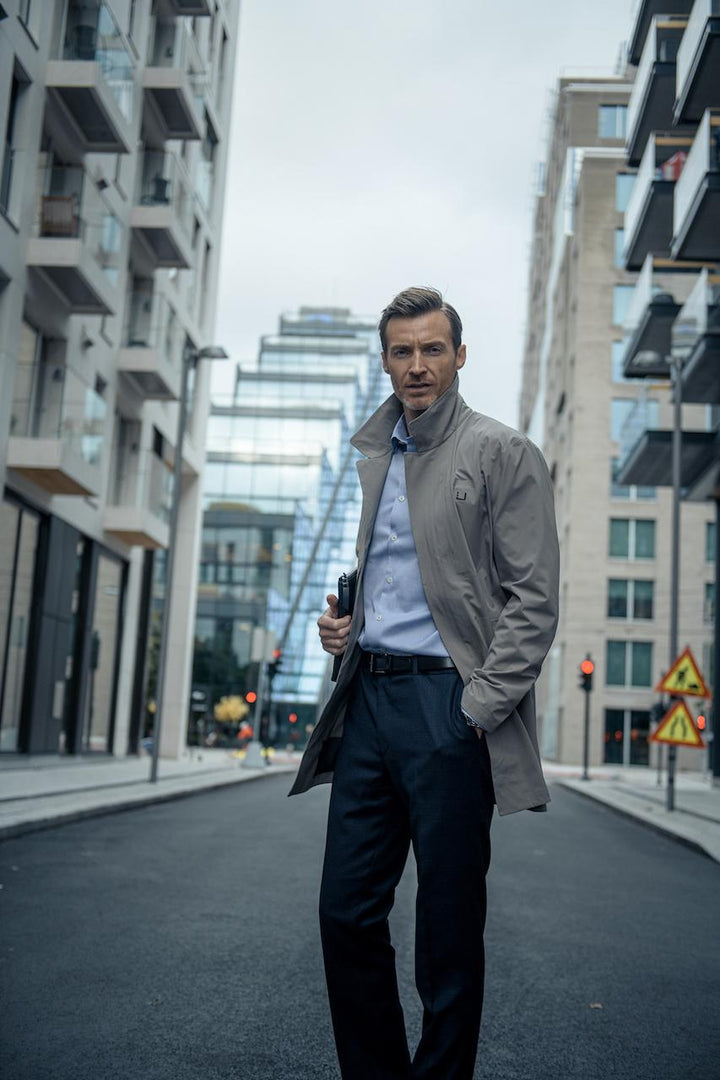 UBR SKYFALL coat 7058-100% polyester-HEREN JASSEN & JACKS-Beige