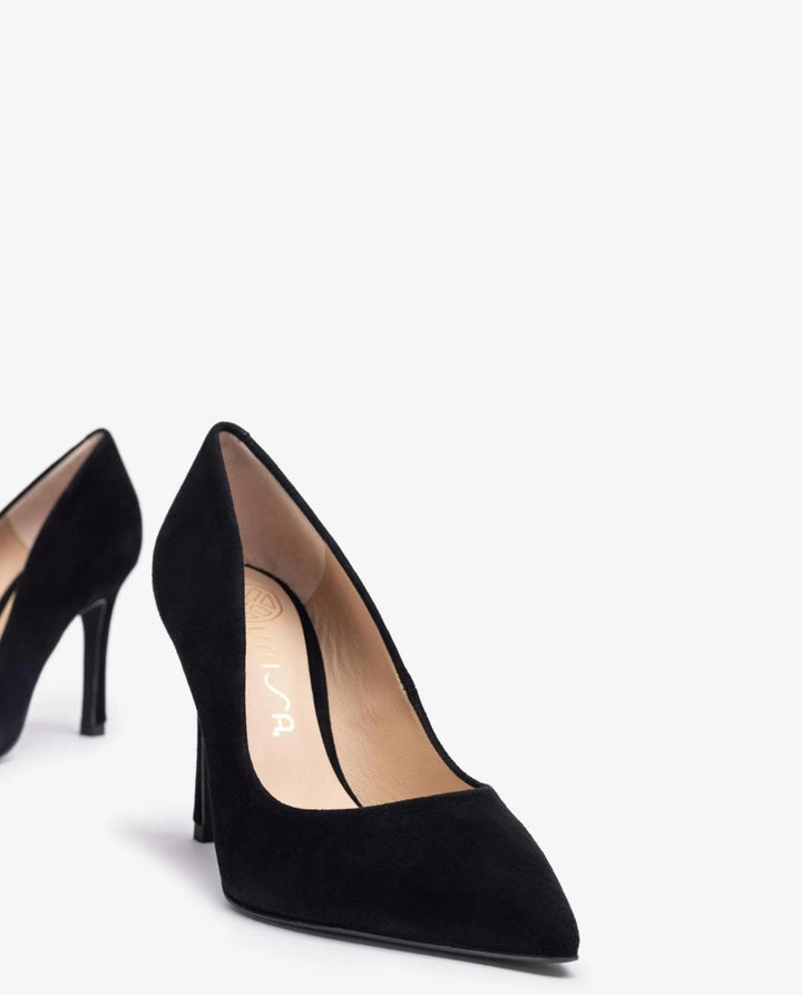 Unisa pumps TOLLER_KS hoge hak-Suede-DAMES SCHOENEN-Zwart
