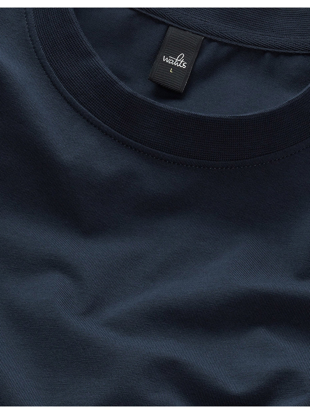 Wahts Berkley Jersey Stretch T-shirt – Blauw-95% katoen, 5% elastaan-HEREN POLO'S & T-SHIRTS-Blauw