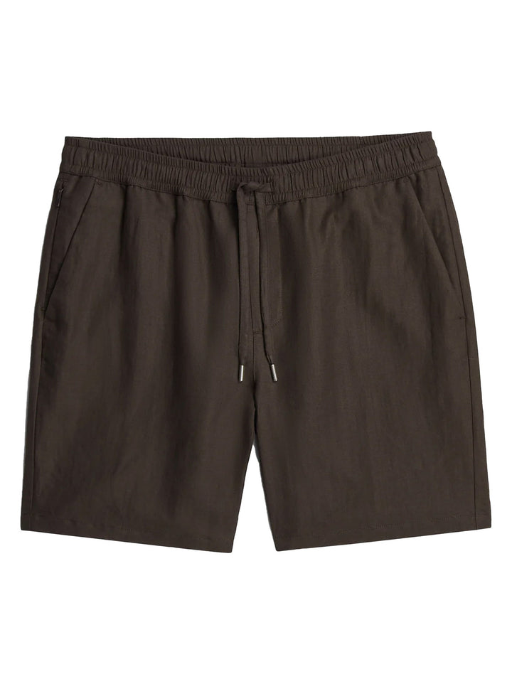 Wahts Carl Linnen Shorts – Bruin-62% linnen, 38% katoen-HEREN BROEKEN-Bruin