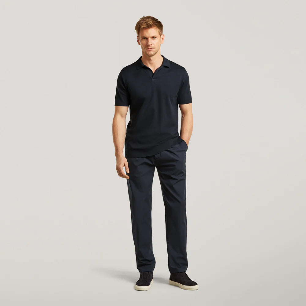 Wahts Daley Luxury Pique Polo – Blauw-100% katoen-HEREN POLO'S & T-SHIRTS-Blauw