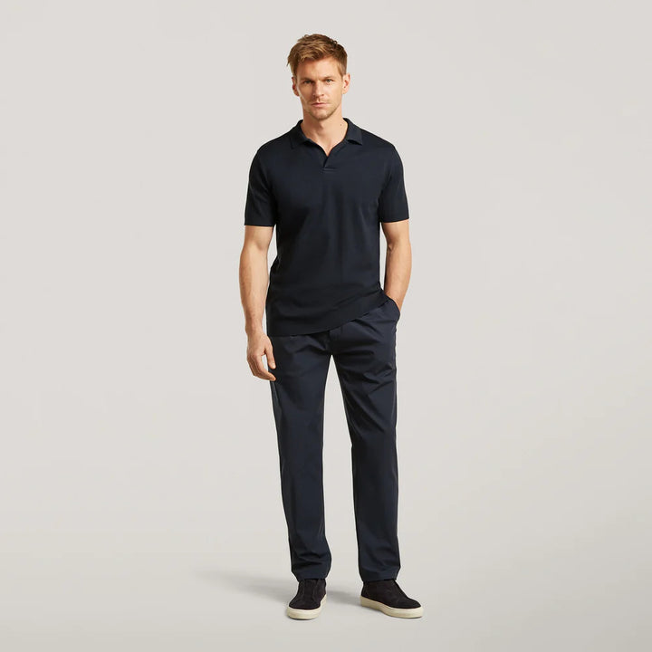 Wahts Daley Luxury Pique Polo – Blauw-100% katoen-HEREN POLO'S & T-SHIRTS-Blauw